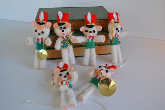 Vintage Midcentury Christmas Tree Marching Band Music White - Etsy | Etsy (US)