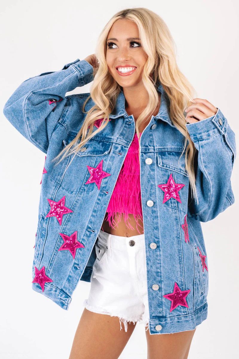 Star Of The Show Denim Jacket - Denim | The Impeccable Pig