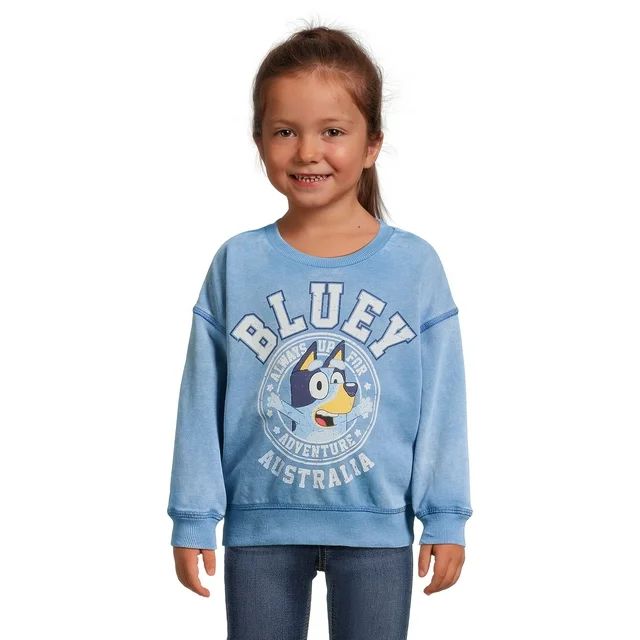 Bluey Toddler Girl Crewneck Sweatshirt, Sizes 2T-5T - Walmart.com | Walmart (US)