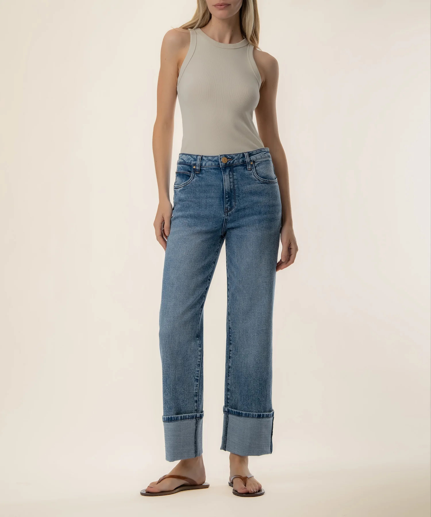 Sienna High Rise Straight Leg in Popular Wash - Kut from the Kloth | Kut From Kloth