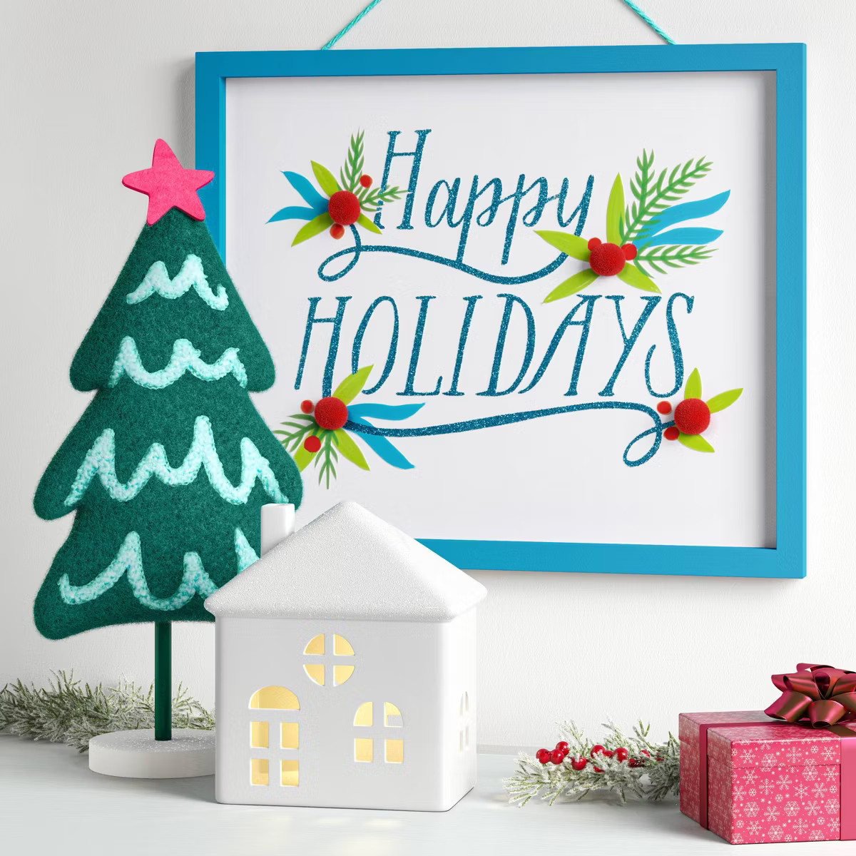 10.5"x12.5" 'Happy Holidays' Christmas Wall Décor - Wondershop™ | Target