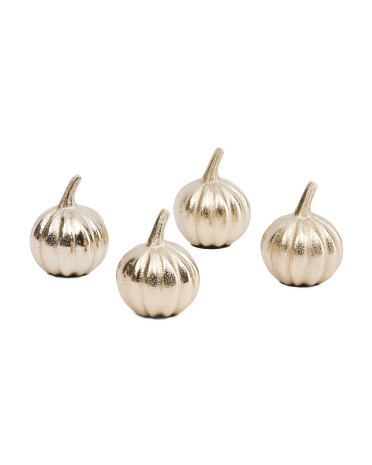 4Pk Decorative Metal Pumpkins | TJ Maxx