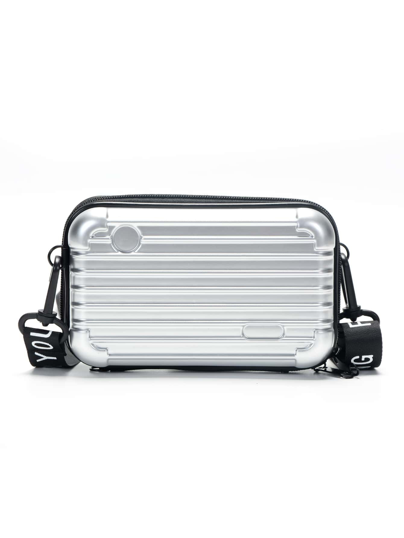 Mini Men Metallic Letter Graphic Box Bag | SHEIN