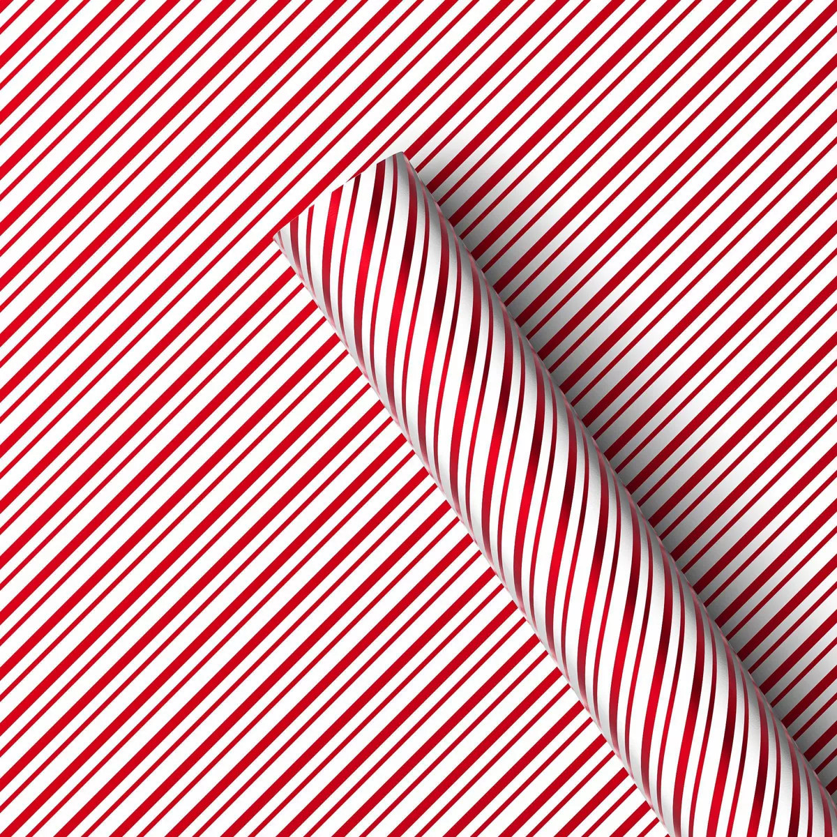 90 sq ft Metallic Striped Christmas Gift Wrap Red/White - Wondershop™ | Target