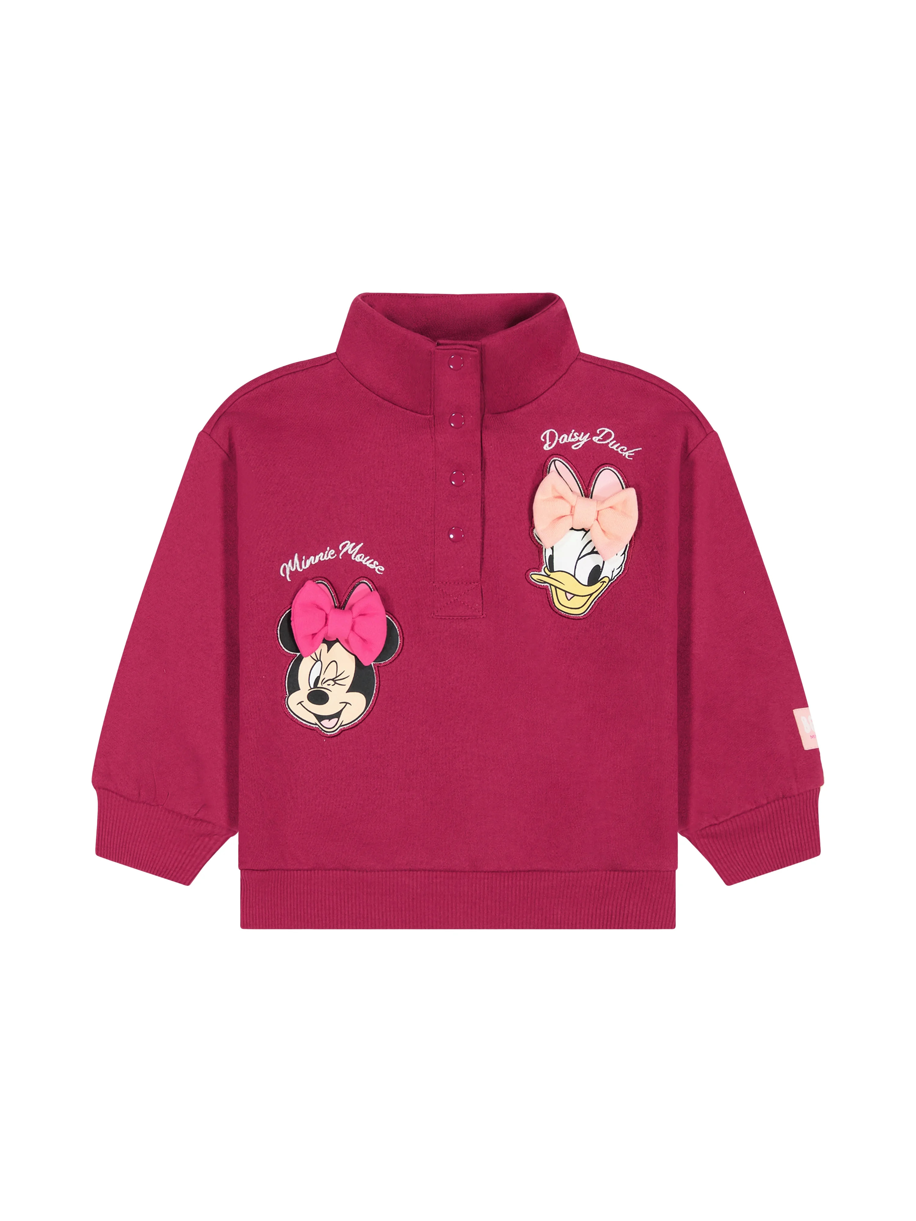 Minnie Mouse Toddler Girls Solid Quarter Zip Top, Sizes 12 Months - 5T | Walmart (US)
