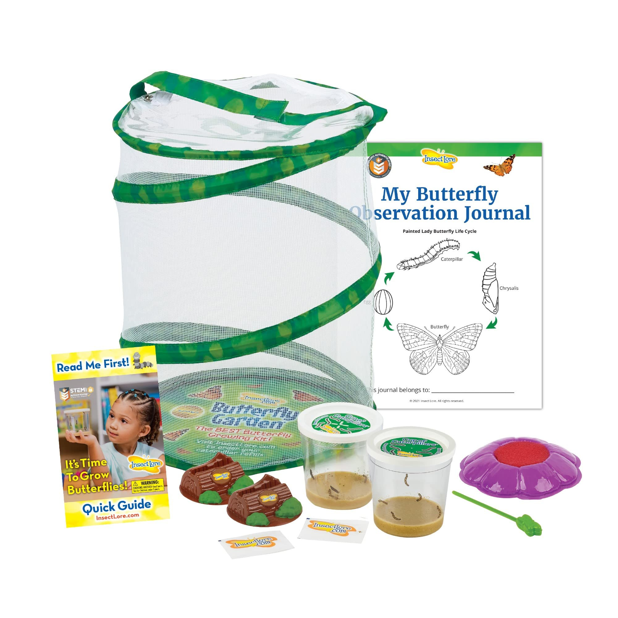 Butterfly Garden: Original Habitat and Two Live Cups of Caterpillars with STEM Butterfly Journal ... | Amazon (US)