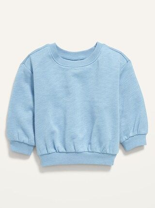 Unisex Solid Drop-Shoulder French Terry Sweatshirt for Baby | Old Navy (US)