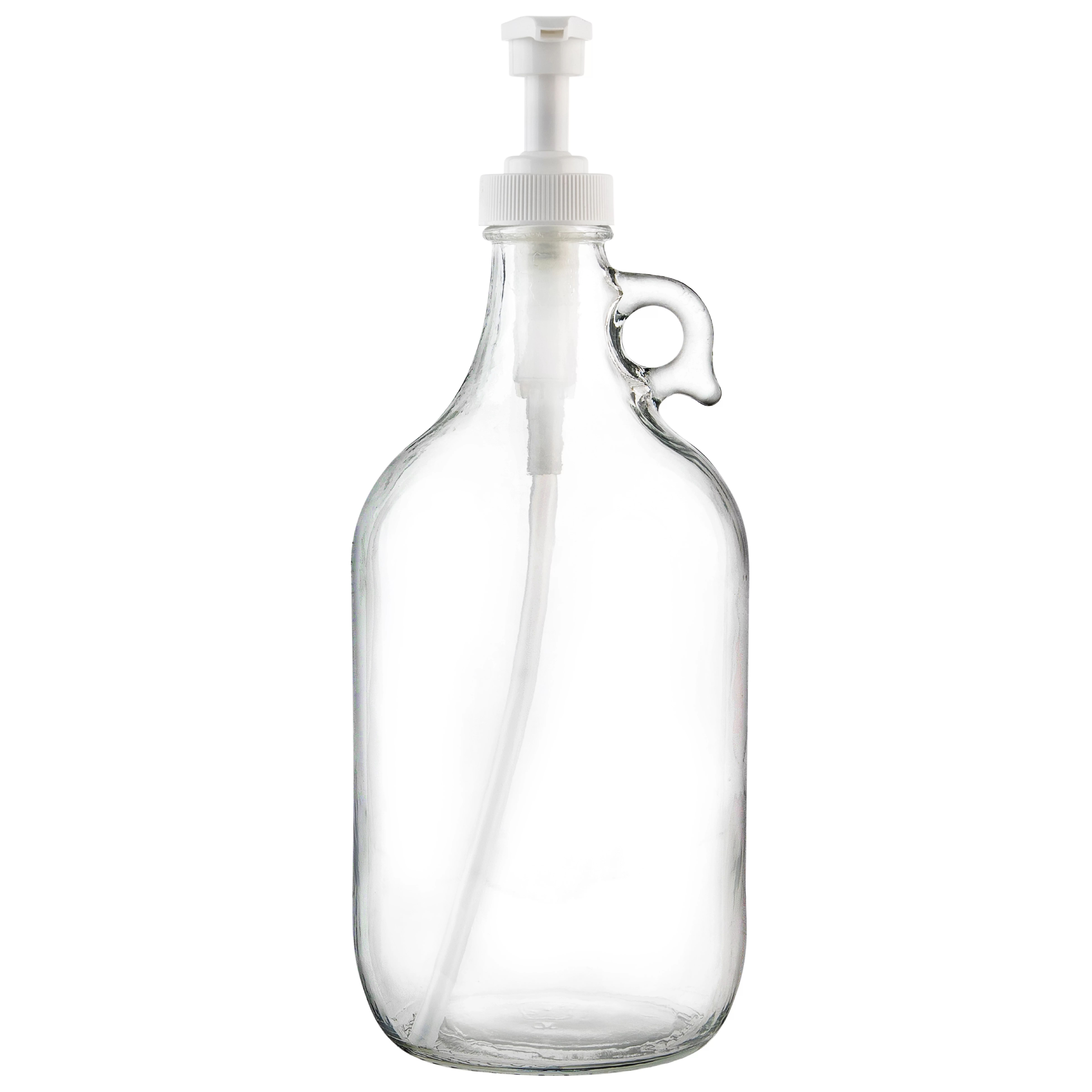 Half Gallon Glass Pump Dispenser Bottle, Large Jug with Pump for Laundry Soap Dispenser, Liquid D... | Walmart (US)