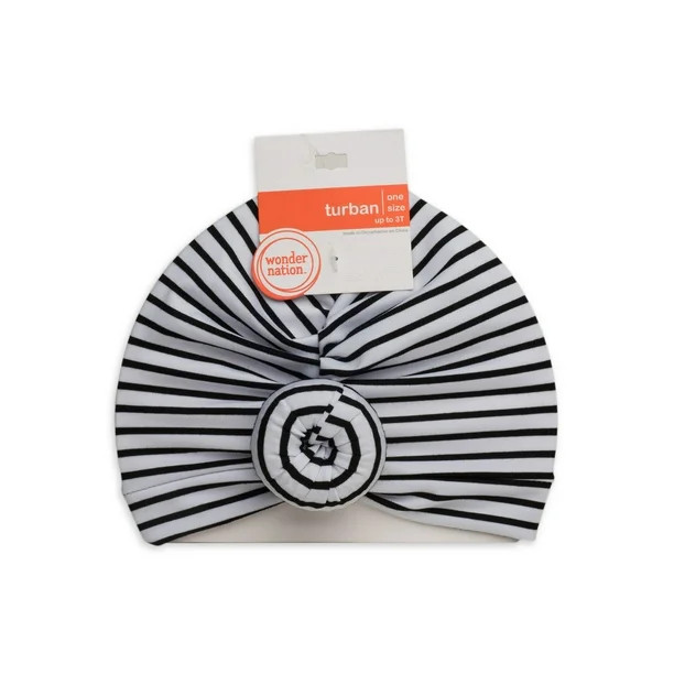 Wonder Nation Infant Black and White Turban | Walmart (US)