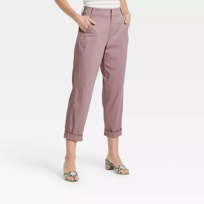 Women's High-Rise Straight Chilled Out Ankle Chino Pants - A New Day™ | Target