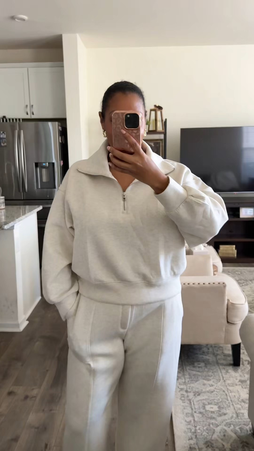 Love the bounce fleece from old navy!! Feels so much more expensive than it is!! Wearing size large in both 

#LTKSeasonal #LTKootd #LTKMidsize