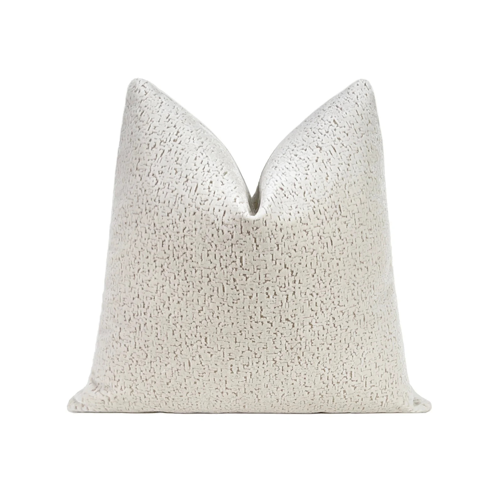 Porcelain Textured Velvet Pillow Cover Off-white Designer Cut Velvet Throw Pillow Cover 18x18, 20... | Etsy (US)