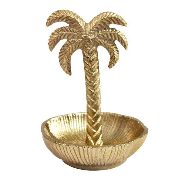 Metallic Palm Tree Table Decor, 5", Aluminum, sold by At Home | At Home