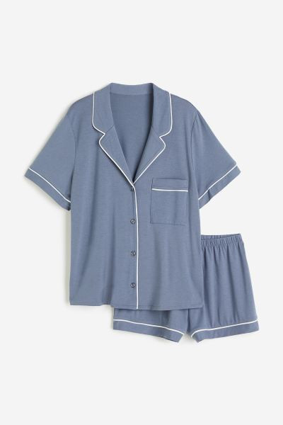 Pyjama shirt and shorts | H&M (UK, MY, IN, SG, PH, TW, HK)