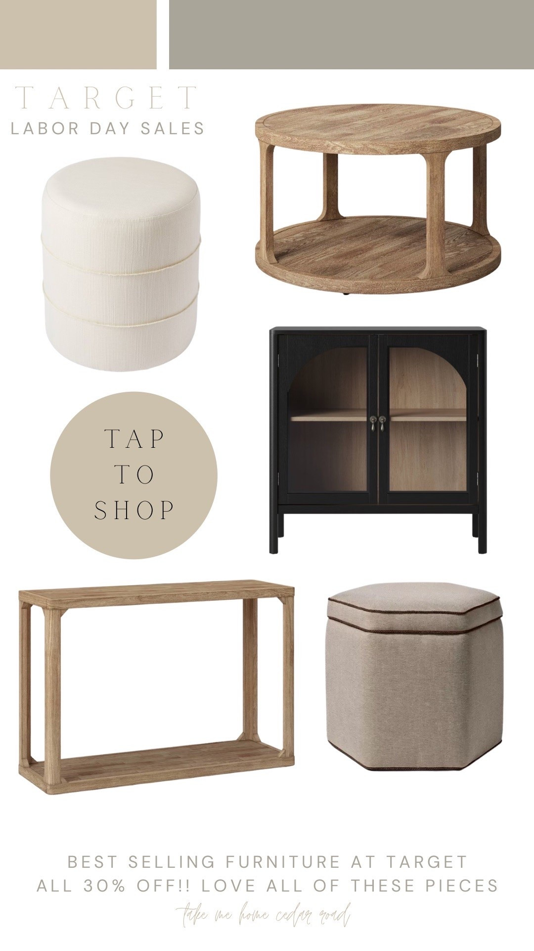 30% off these best selling target furniture finds!!!

Ottoman, console table, entryway table, coffee table, accent cabinet, round coffee table

#LTKHome #LTKSaleAlert