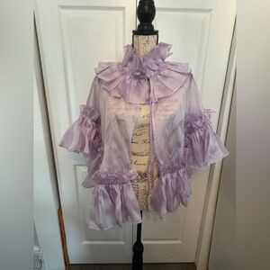 NWT OOAK Selkie Lavender Ruffle Opera Cape XL | Poshmark