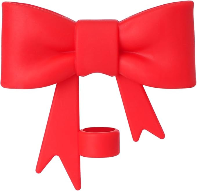 10mm Bow Shape Straw Topper for Stanley Cup (Red) | Amazon (US)