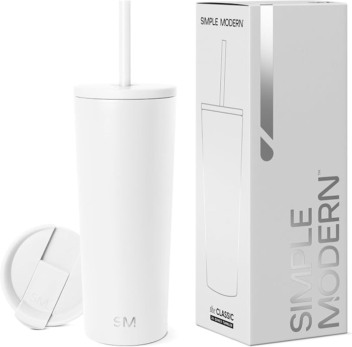 Simple Modern Insulated Tumbler with Lid and Straw | Iced Coffee Cup Reusable Stainless Steel Wat... | Amazon (US)