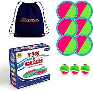 Toss and Catch Ball Set, Outdoor Games, Beach Games for Kids, Toss Ball and Catch Game Set for Ki... | Amazon (US)