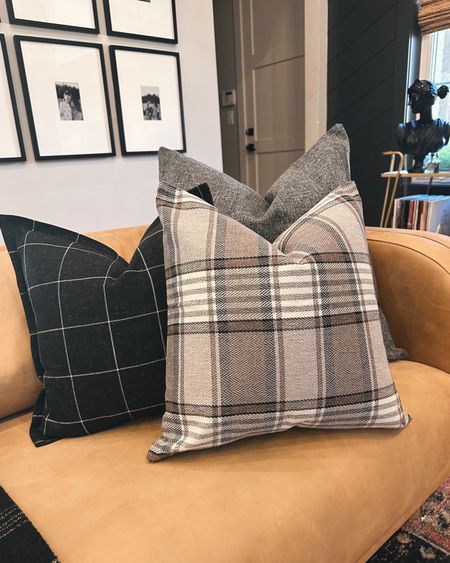 Fall pillow covers from Amazon!😍🍂
Large grey is a 24x24
Brown Plaid is 20x20
Black plaid is 18x19
I get an insert that’s one size up from the cover to make them extra full!🤌🏼

#LTKstyletip #LTKhome #LTKSeasonal