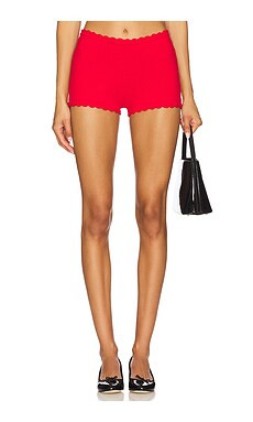 GUIZIO Scallop Short in Red Love from Revolve.com | Revolve Clothing (Global)