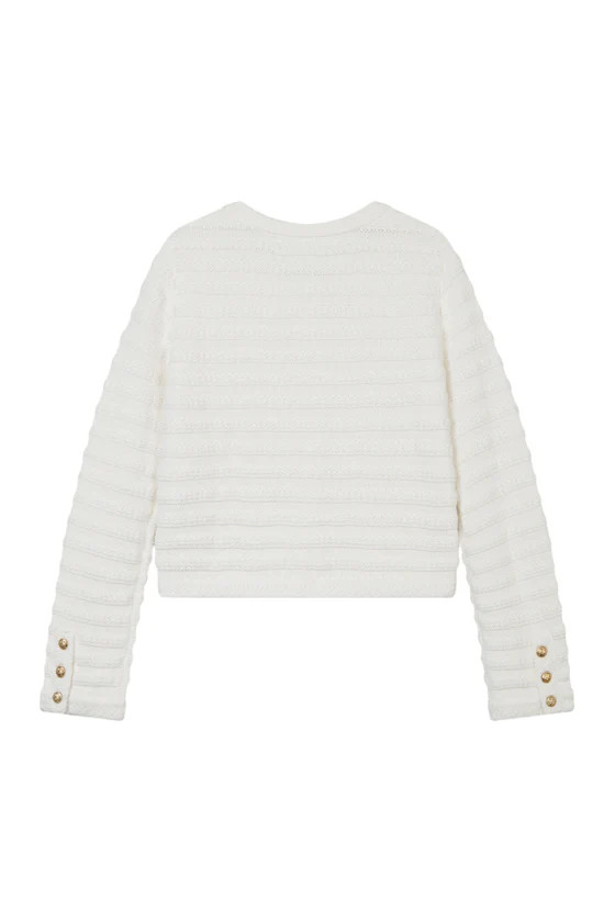 Cindy Cotton Cardigan - Ivory | Petite Studio NYC