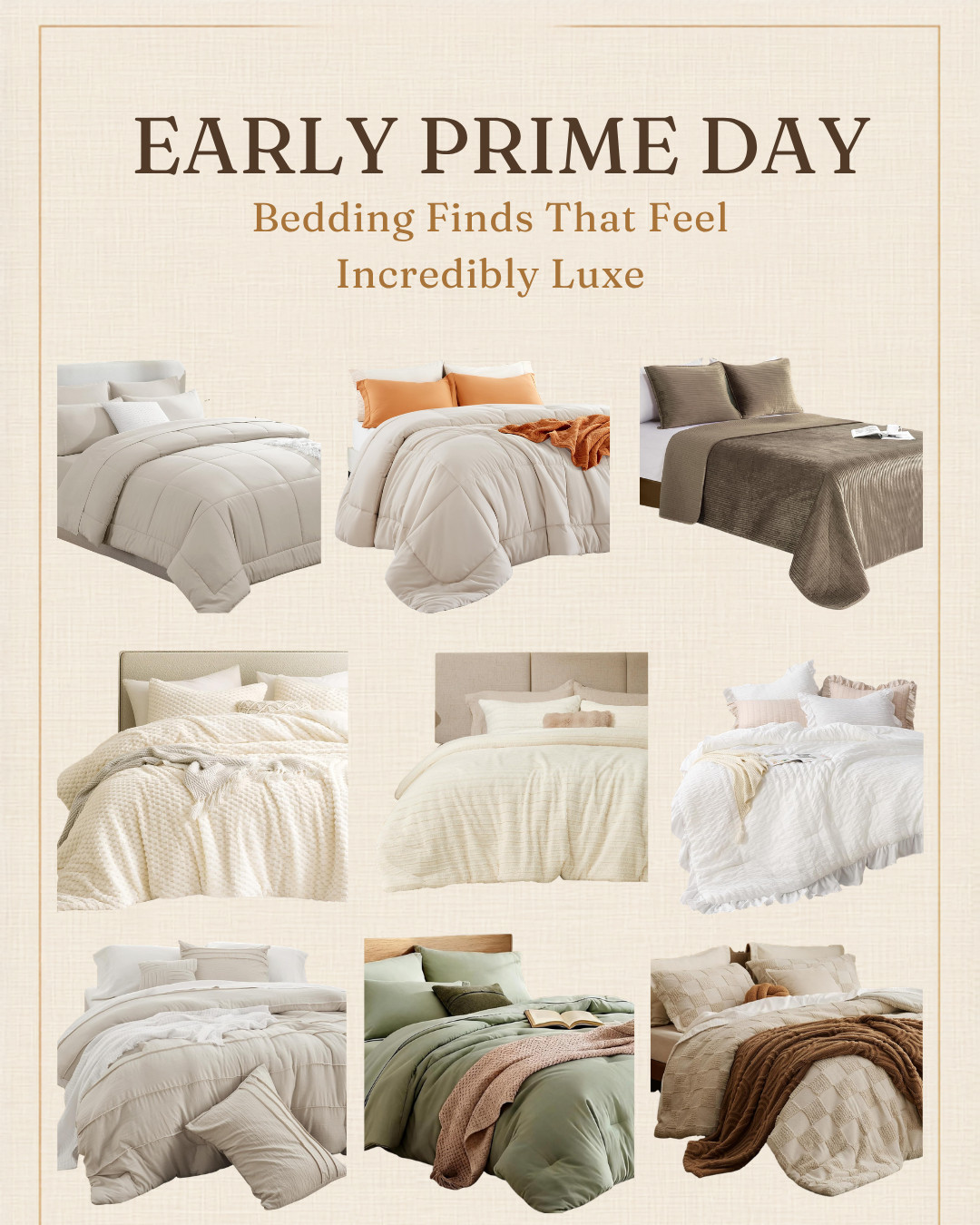 Your bed should feel like the most luxurious place in the world and Amazon Early Prime Day is making that so easy to achieve. These bedding finds are so soft, so beautiful and so perfectly styled that your bedroom will feel like a completely different space!

#amazonfinds #amazonhome #amazonhomedecor #bedding #beddingfinds #primedaydeals #earlyprimeday #bedroomdecor #bedroominspo #luxebedroom #homedecor #homeinspo #comfortersets #homeinspiration 

 #LTKmorningroutine #LTKHome #LTKSaleAlert