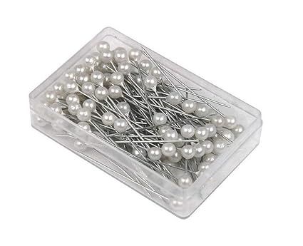 2.5"L 150Pcs White Round Headed Pins Corsages pin Straight Head Pins Dressmaking Dressmaker Pins ... | Amazon (US)