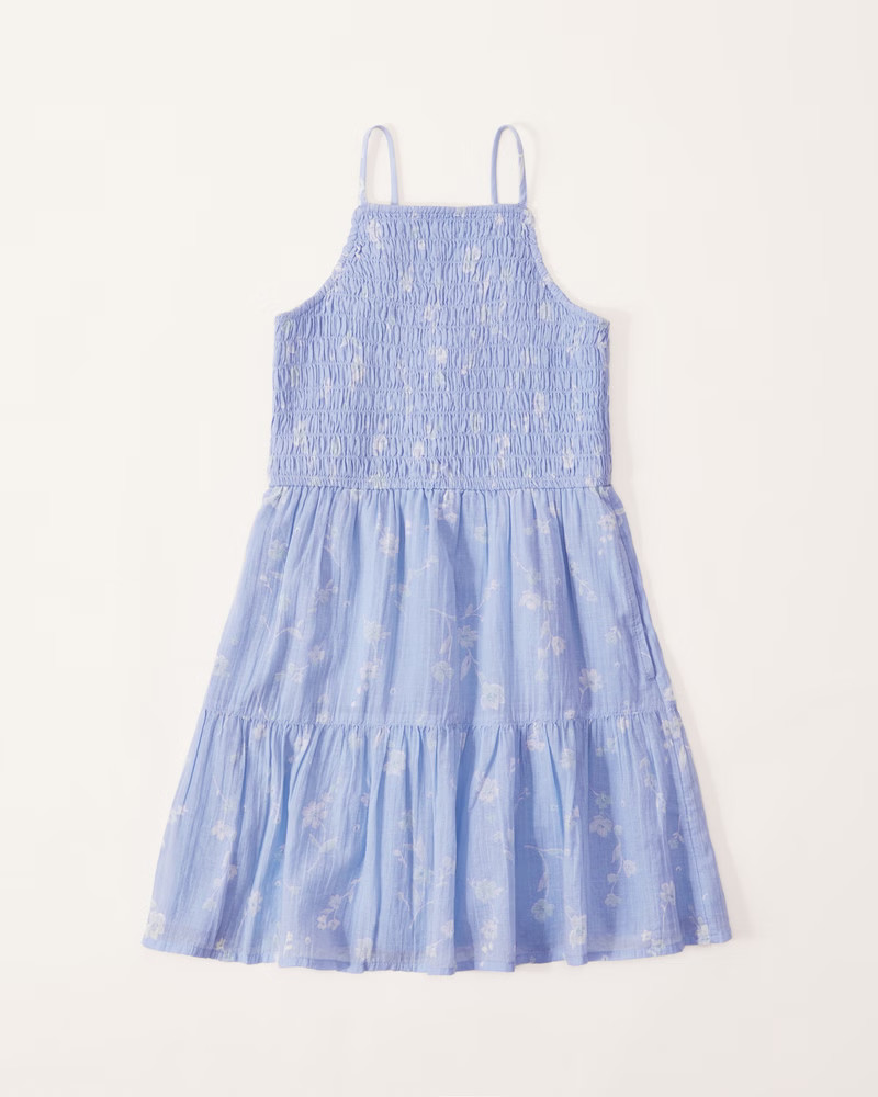 smocked tiered dress | Abercrombie & Fitch (US)