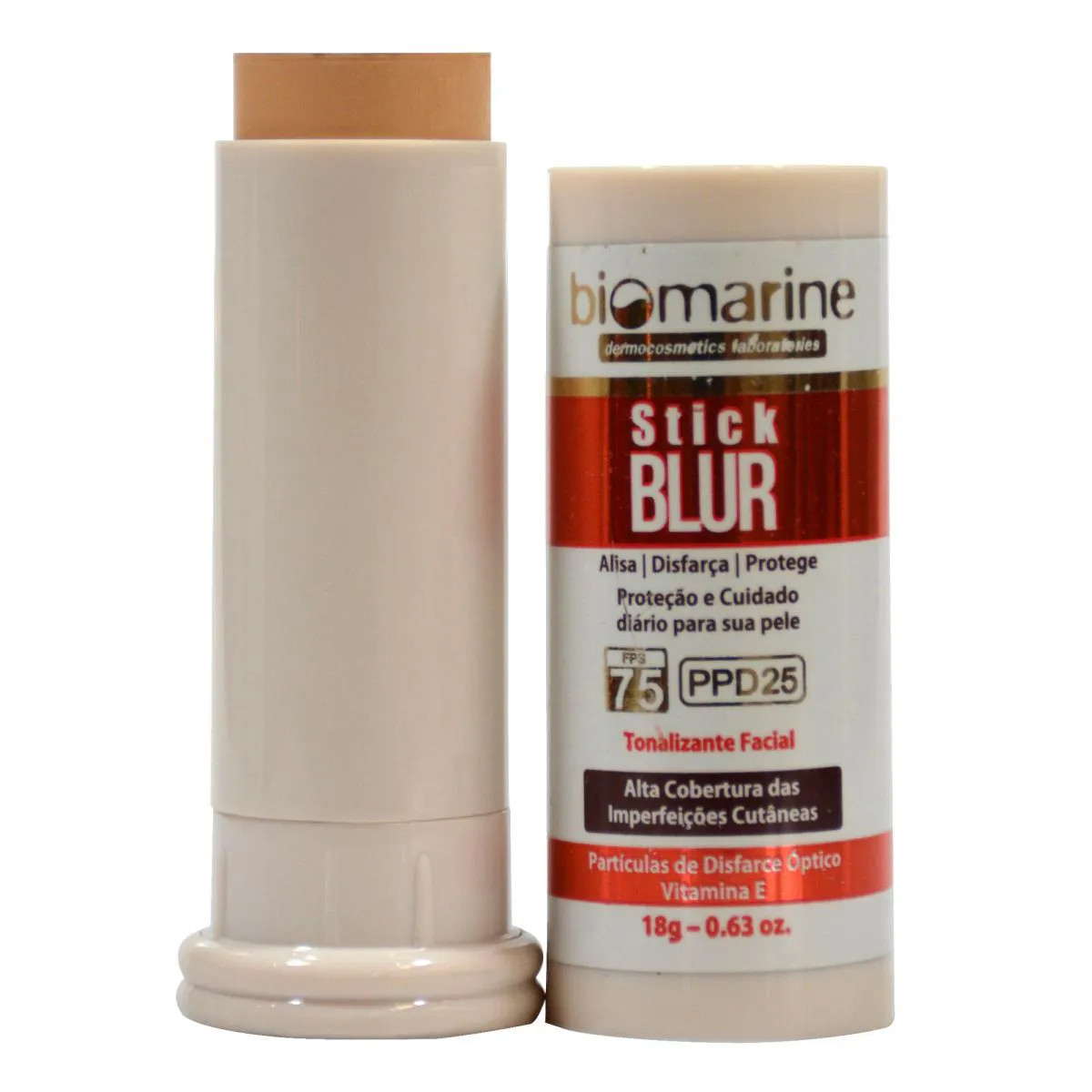 Biomarine Base Bastão Com Protetor Solar Stick Blur Fps 75 Ppd 25 Bege 18G | DrogaRaia (BR)
