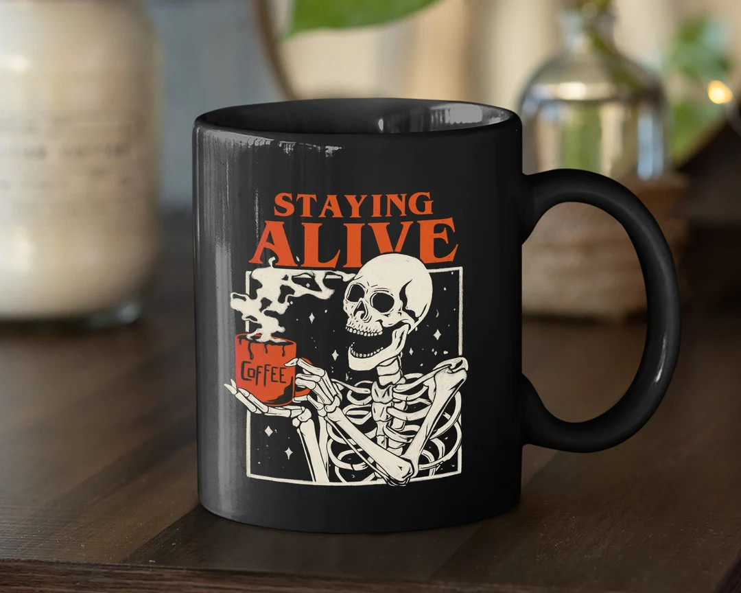 Halloween Mug, Skeleton Mug, Funny Coffee Mug, Halloween Cups, Halloween Gifts, Cute Gifts For Hi... | Etsy (US)