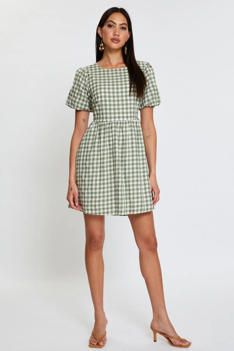 Women’s Check Mini Dress Short Sleeve | Ally Fashion | Ally Fashion (US, Australia & New Zealand)