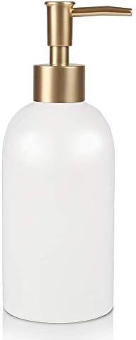 Ceramic Soap Dispenser White & Gold | Amazon (US)
