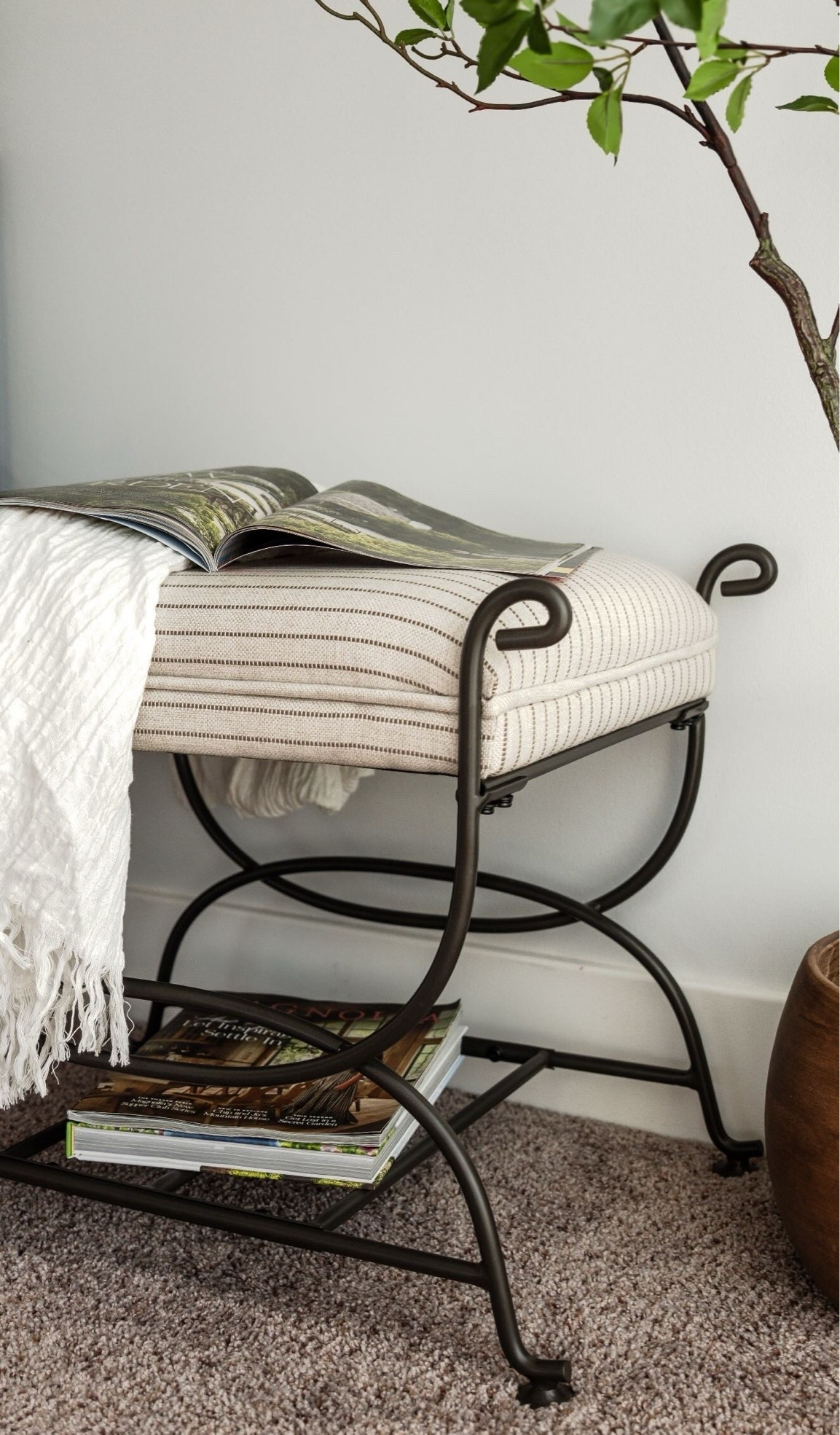The most affordable ottoman that's trending right now .


•home decor •ottoman •iron •wrought iron •English cottage •modern home •cottage home decor •antique

#LTKHome #LTKSeasonal