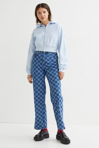 Hooded Crop Sweatshirt Jacket | H&M (US + CA)