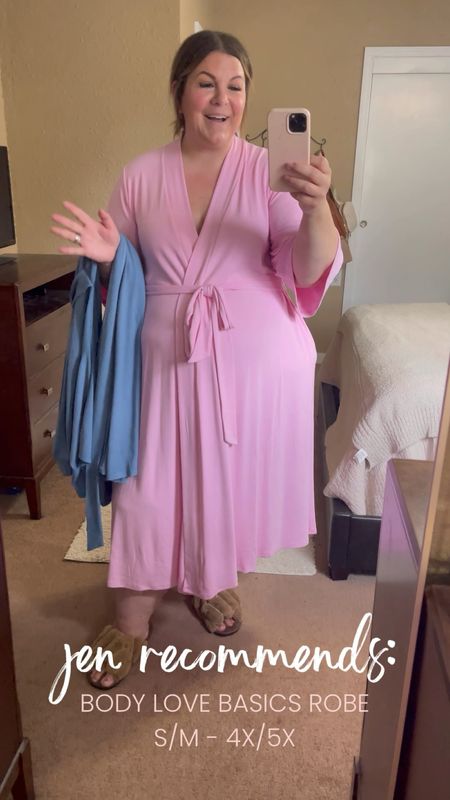 These plus size robes were sent to me by Body Love Basics and they are TOP NOTCH! I’m wearing the 2X/3X and it’s a perfect fit, plus the pink color is just 🤌🏻 These start at size small/medium so they’re size inclusive, well made, and comfortable. These would be an amazing baby shower gift for a mom to be, a great gift to give at a bride’s personal shower, or an extremely nice bridesmaids gift! 

#LTKGiftGuide #LTKcurves #LTKSeasonal