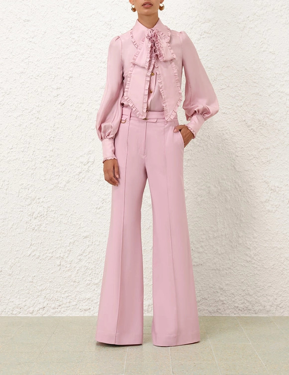 Twill Bow Shirt | ZIMMERMANN (US, CA, EU, MENA)