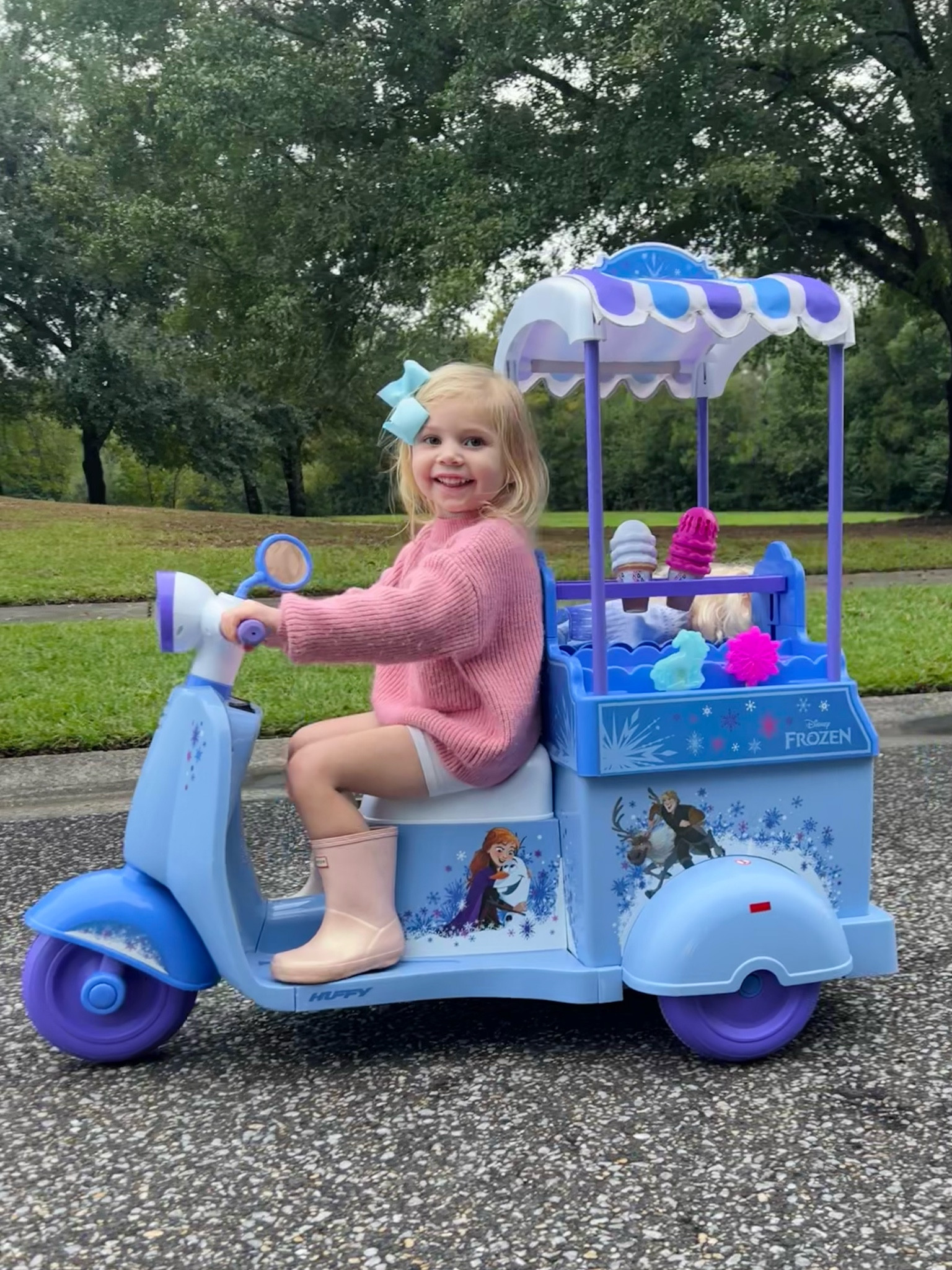 Frozen disney ice cream cart 🍦This girl drives like a pro, would make the perfect Christmas gift!! 
disney toy/ frozen ride on toy/ toddler girl toys/ toddler christmas gift guide 

#LTKKids #LTKGiftGuide #LTKFamily