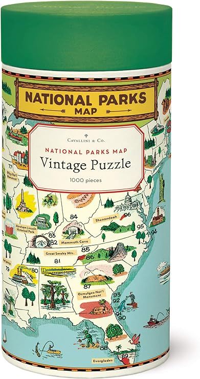 Cavallini Papers & Co. National Parks Map 1,000 Piece Puzzle, Multi | Amazon (US)