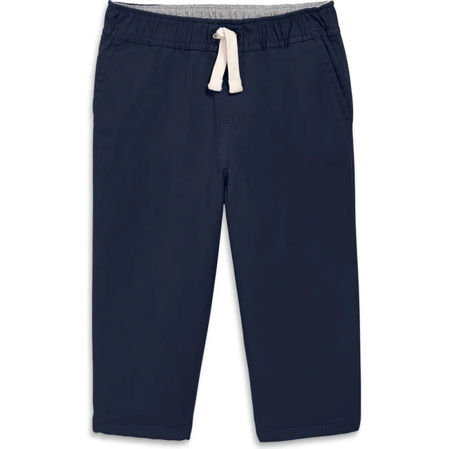 Primary | Baby Lined Stretch Chino Drawstring Pant, Dark (Navy Blue, Size 18-24M) | Maisonette | Maisonette