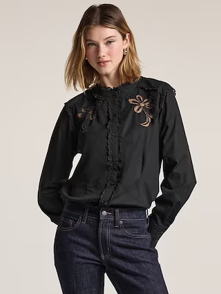 Old Navy x Anna Sui Button-Down Applique Top | Old Navy (US)