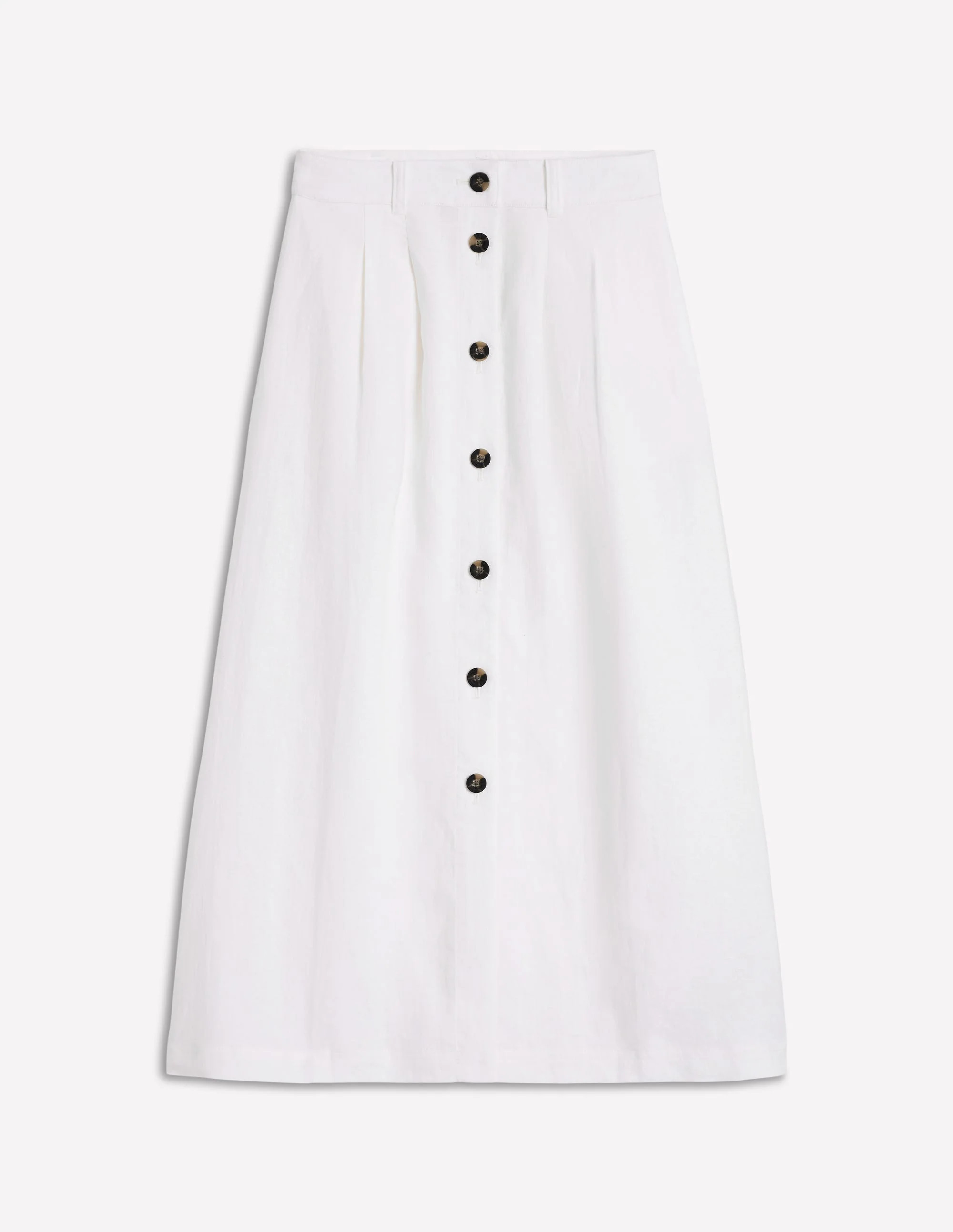 Thomasina Linen Midi Skirt-White | Boden UK