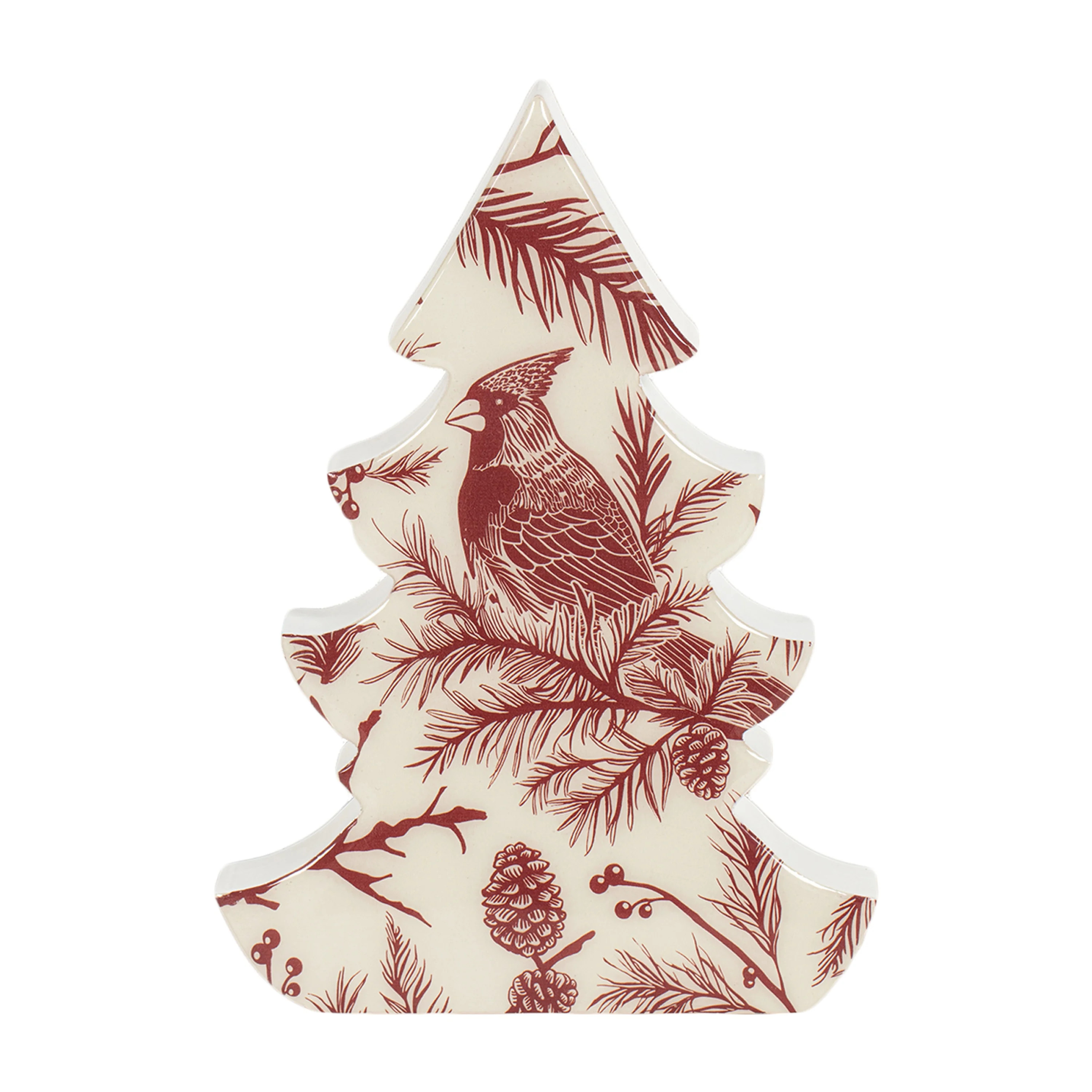 Red Cardinal Christmas Tree Tabletop Decoration, 10", by Holiday Time | Walmart (US)