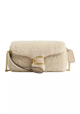 COACH Tabby Chain Crossbody Bag 19 in Shearling | Belk