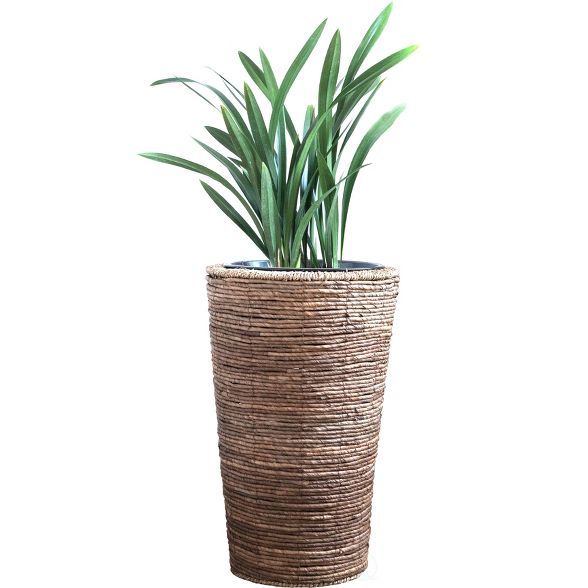 Wicker Banana Rope Tall Floor Planter with Metal Pot | Target