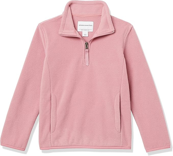 Amazon Essentials Girls and Toddlers' Quarter-Zip Polar Fleece Jacket | Amazon (US)