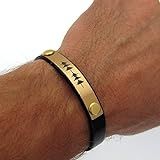 Voice Recording Leather Bracelet - Custom Soudwave Jewelry for Men - Fathers Day Gift - Customized G | Amazon (US)