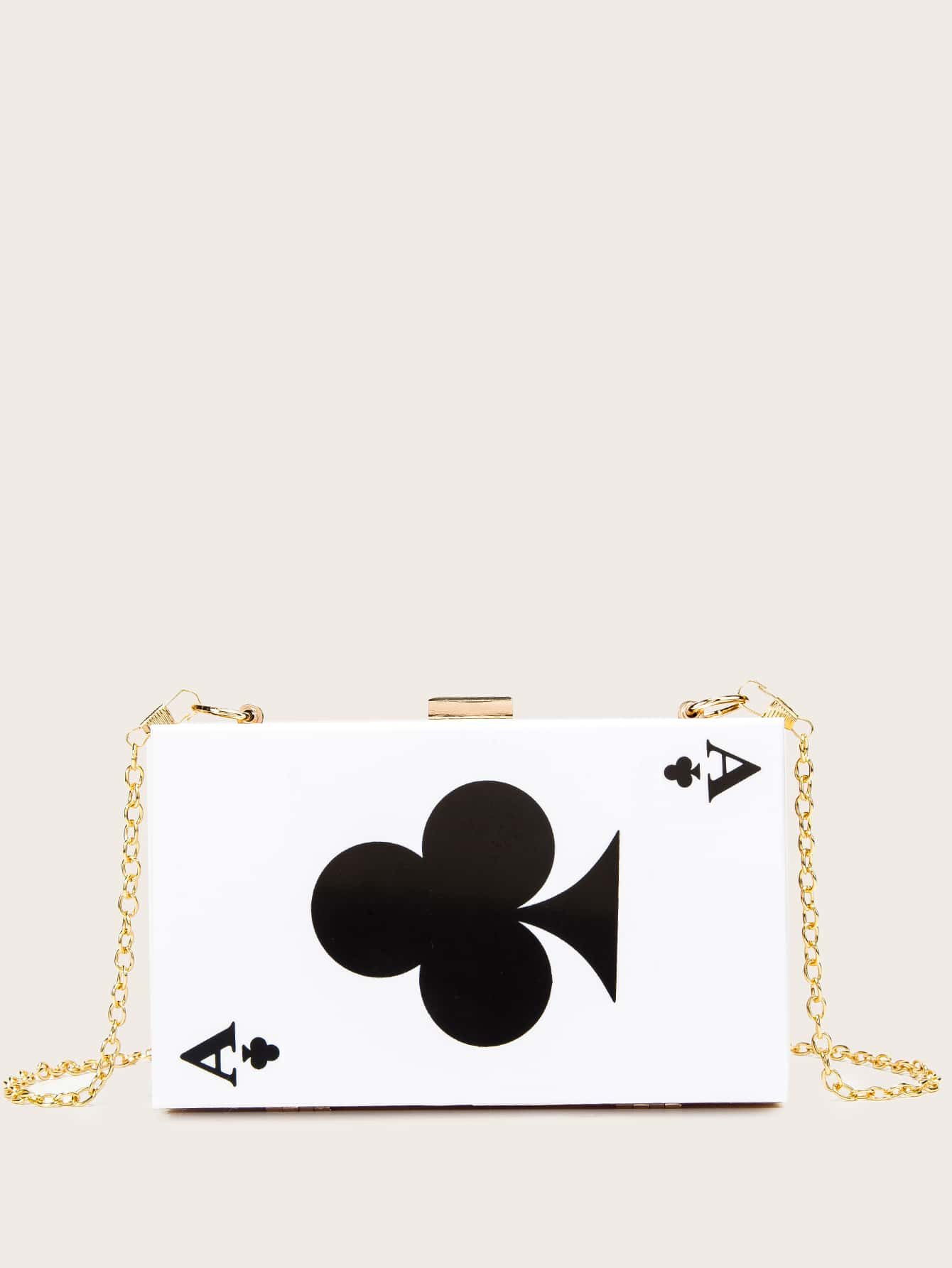 Mini Poker Design Chain Clutch Bag | SHEIN