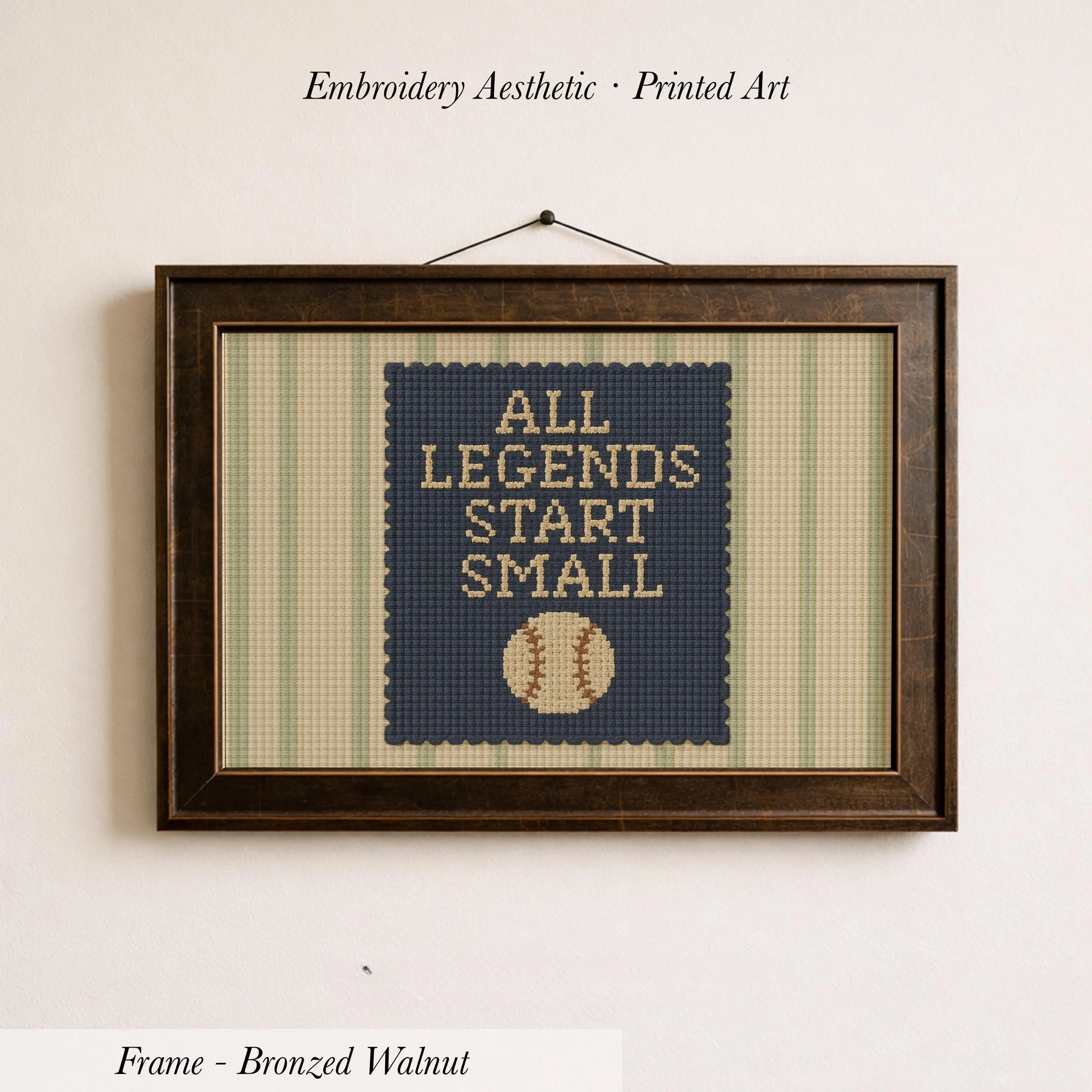 All Legends Start Small™ Print ∙ Vintage Sports Nursery Wall Art ∙ Baseball ∙ 1637 | Etsy (Global)