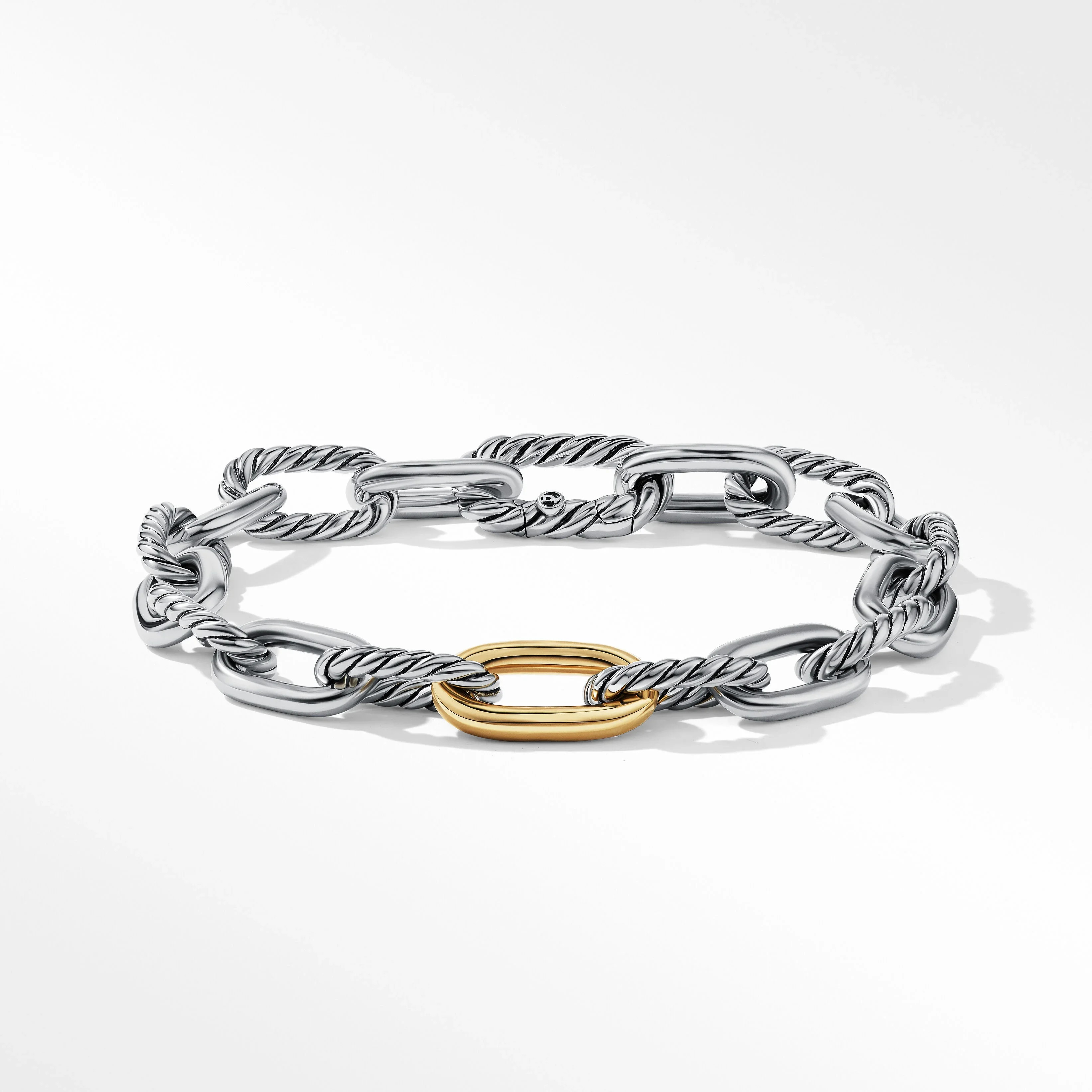 DY Madison® Chain Bracelet in Sterling Silver with 18K Yellow Gold | David Yurman